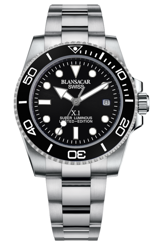 Diver X.1 Limited Edition Tagged 02 M0060 41SS SUPER X1 BLACK DIAL Blansacar Swiss